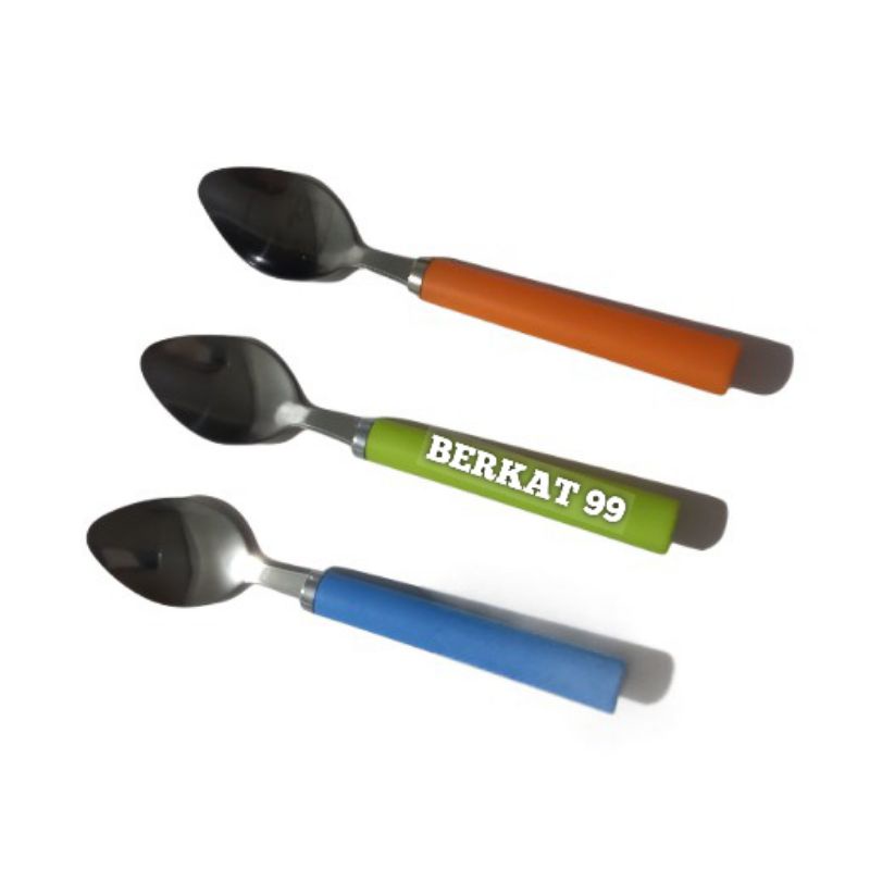 SENDOK KECIL TANGKAI PLASTIK WARNA