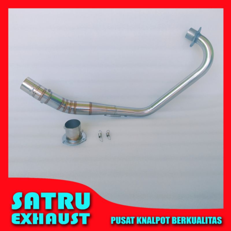 Pipa leheran knalpot Satria fu karbu PNP silincer original standar satria fu full stainless