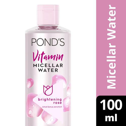 Ponds Micellar Water Pembersih Wajah Vitamin Brightening Rose 100Ml