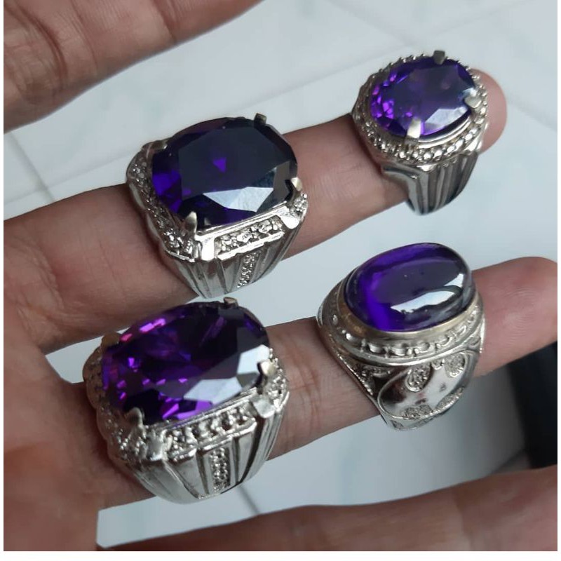 cincin batu permata ketjubung ungu
