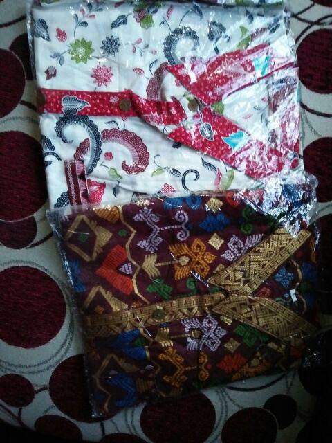 Kemeja Atasan 066 142 300 Batik Hem Anak Songket Seragam Keluarga Katun