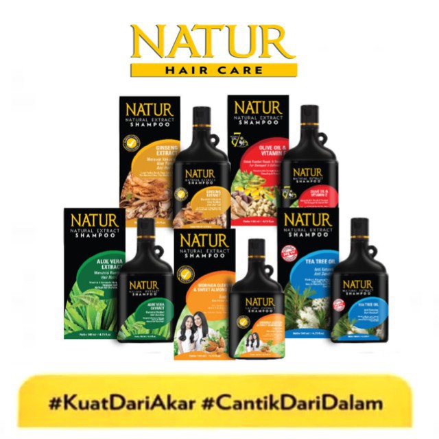 NATUR Shampoo Natural Extract Shampoo Conditioner 80ML 140ML 165ML 270ML by AILIN