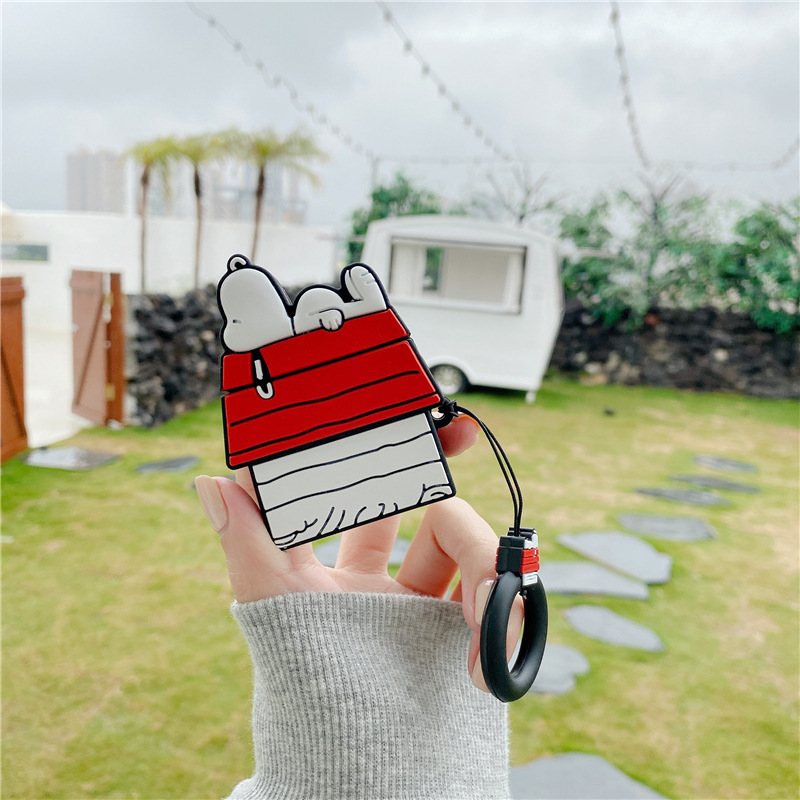 INPODS Casing Soft Case Silikon Motif Snoopy Untuk Apple Airpods 1 / 2 / 3 / 7 / 9 / 10 / I11 / I12
