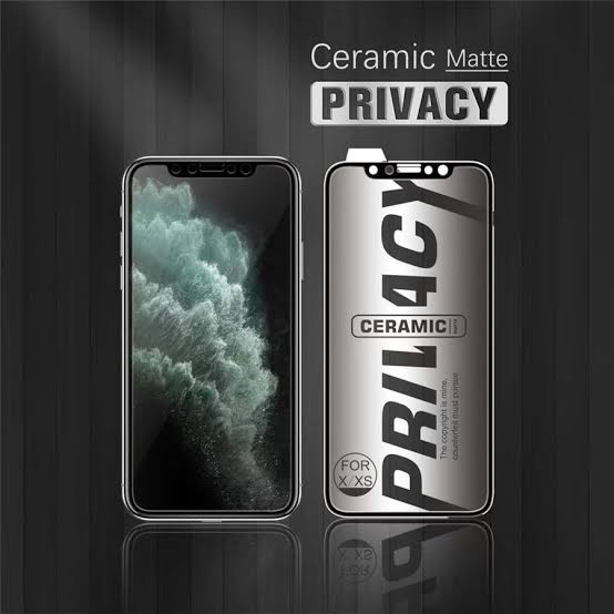 (New-Seller) Tempered CRM Anti SPY+Matte Privacy XIAOMI 12C REDMI Note 12 12Pro/11/Note11 PRO/Note 10/10S/Note10 5G/Note 10PRO/Note 9/Note9 PRO/8/8PRO/7 Tempred Anti-Pecah Private Ceramic Full Cover/Tempred Glare Doff Black-Hitam Plastik Keramik T C 4G S