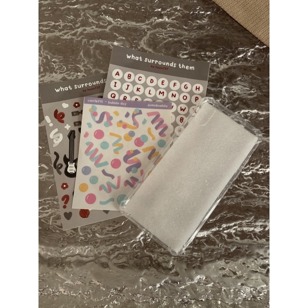 

clear case + stickers