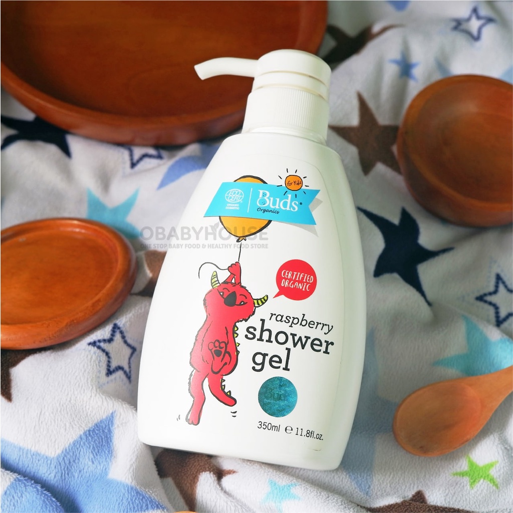 Buds Organics Shower Gel for Kids - Raspberry 350 ml