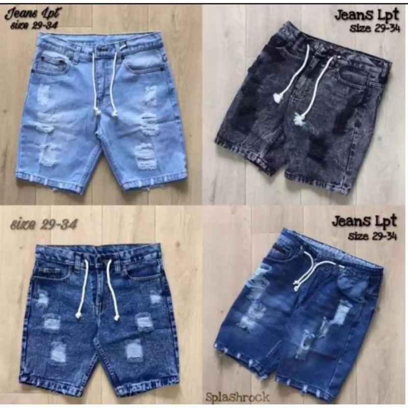 Celana Jeans Pendek Robek Ripped jeansshortpants