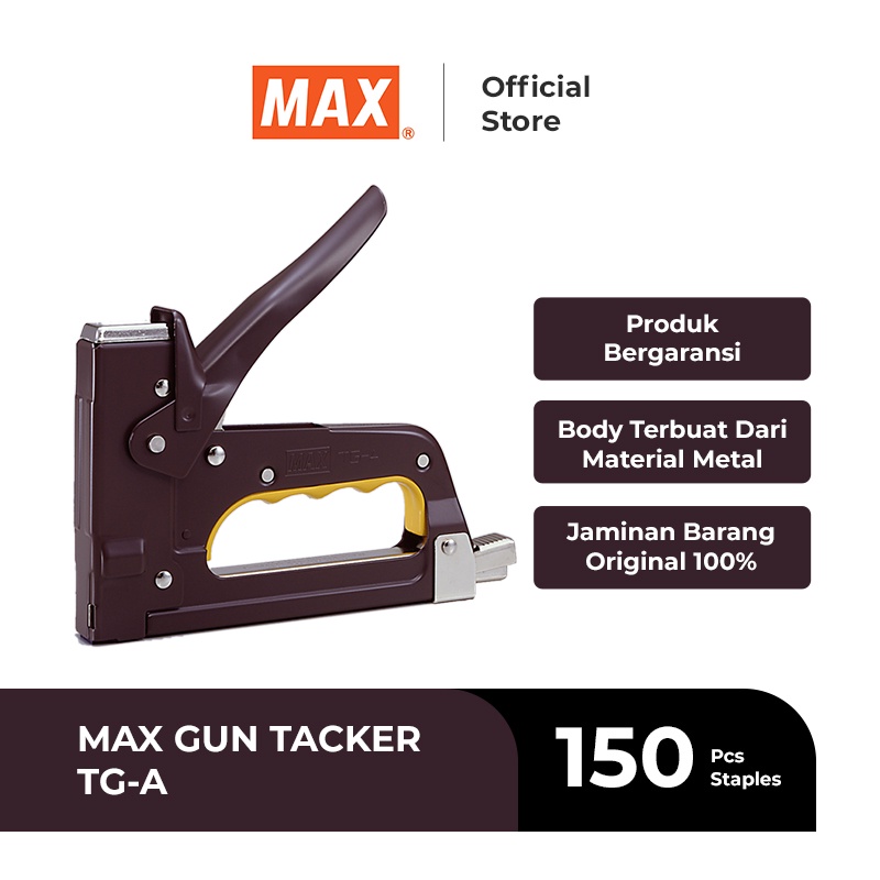

MAX Stapler Tembak Hekter / Jepretan / Staples JOK MOTOR Heavy Duty TG-A (Gun Tacker)