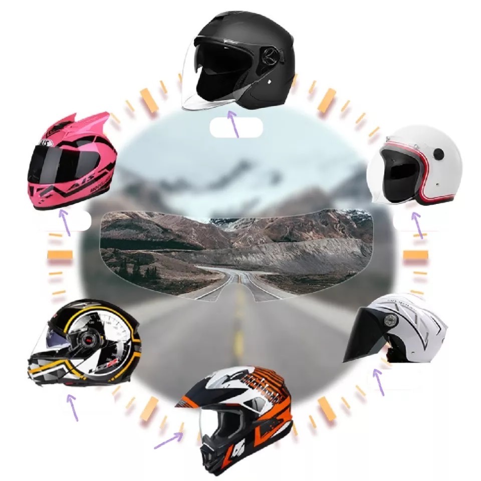 STIKER ANTI FOG KACA HELM MOTOR / ANTI EMBUN HELM ANTI AIR HUJAN HELM / FILM HELMET VISOR / KACA FILM HELM