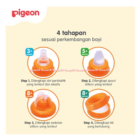 Pigeon Magmag All In One Set Tempat Minum Belajar Minum Untuk Bayi 3 Month Pigeon Mag Mag Mamag Pigen 1set 3+