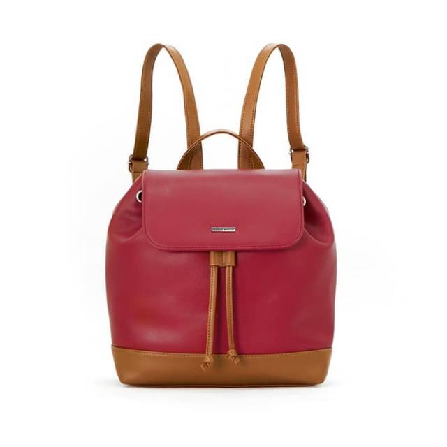 Tas Ransel wanita backpack kulit merah Sophie Martin Paris bernita harga promo