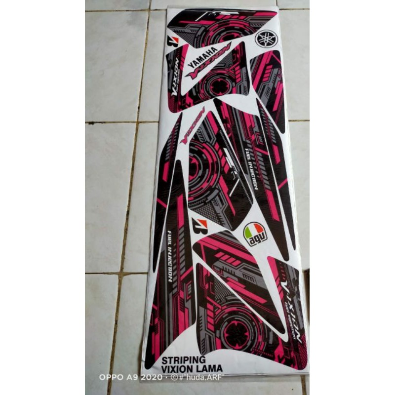 striping Stiker lis variasi Yamaha VIXION LAMA(2007-2012) Motif GRAVIS