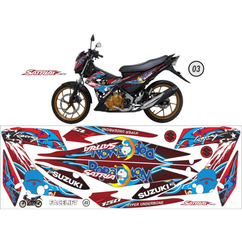 striping satria fu facelift 2013-2015 / decal satria fu / satria f / fu striping / is
