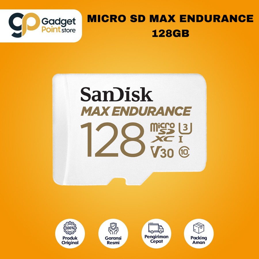 SanDisk Max Endurance 128GB 100MB/s Micro SDXC Original Garansi 10 Tahun