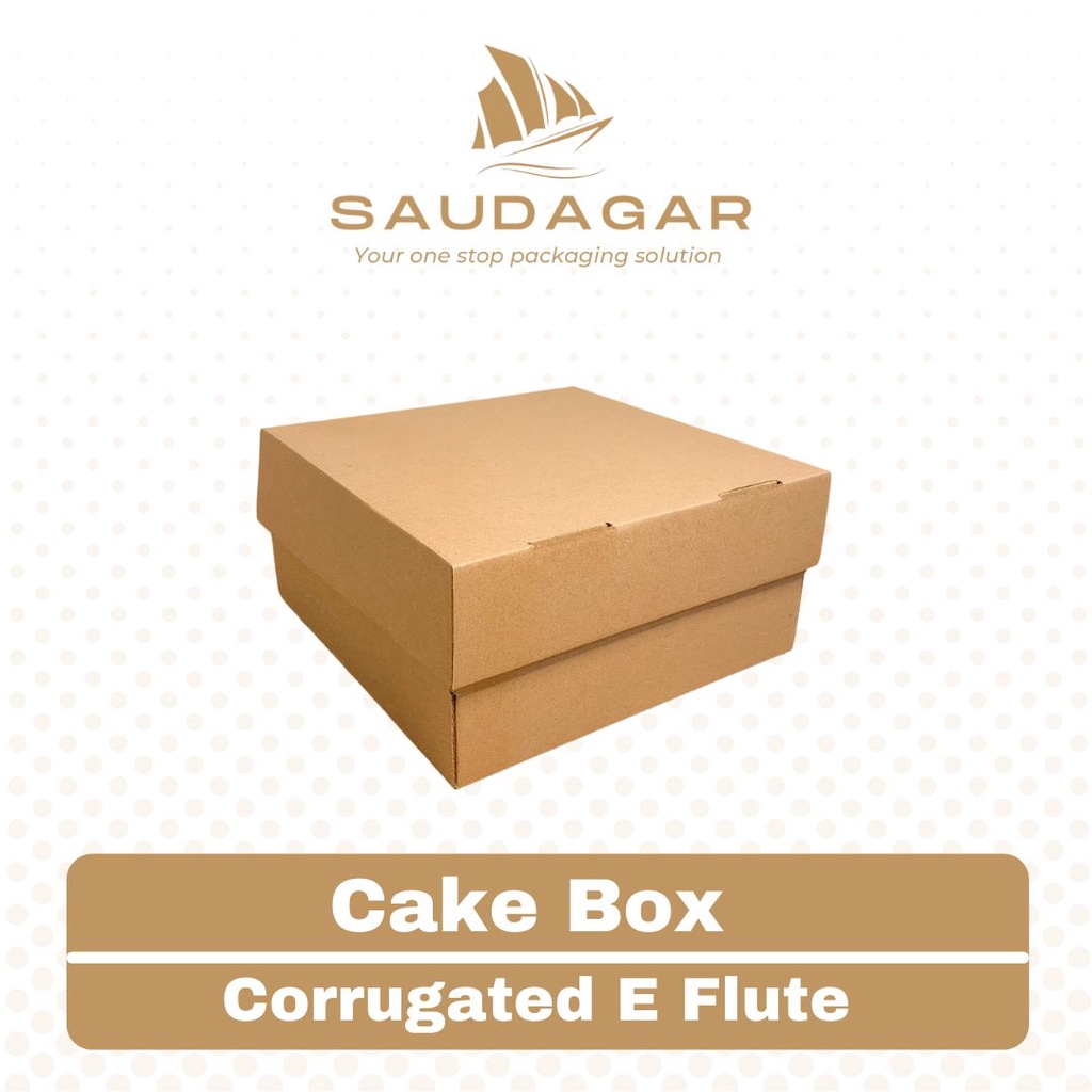 Cake box corrugated / kardus kue tebal premium E flute 25x25x15 cm