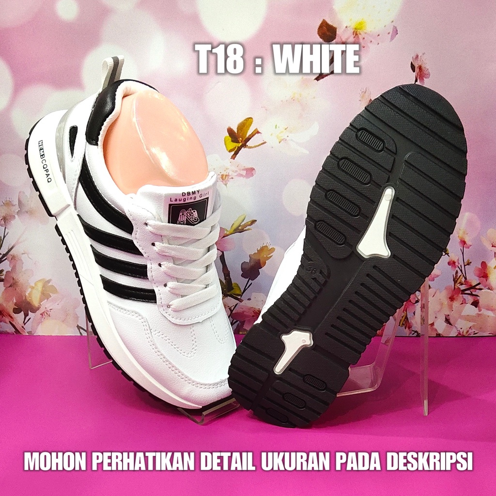 Sepatu Sneakes gadis T18 / 8805 Sepatu perempuan masa kini model terbaru SPTSW