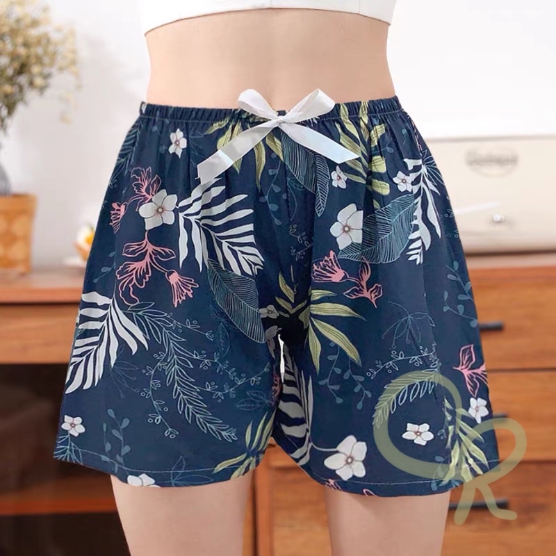 Hotpants Lucu Wanita Celana Pendek Santai Motif Rayon Import Ringan Dingin