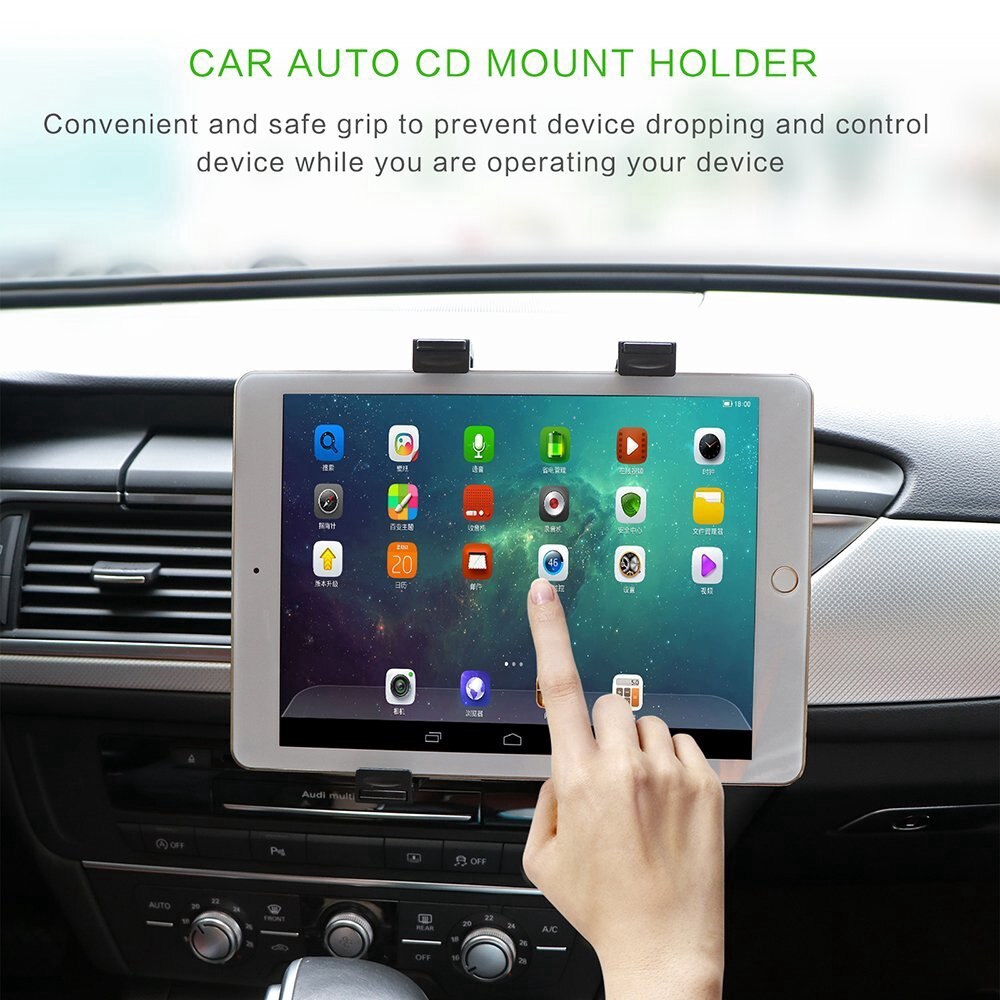 Universal Car Mount CD Card Slot Mounting Bracket Tablet Mounting Bracket GPS Mounting Bracket Lazy Stand Universal Tablet Mount 360 Rotatable Smartphone Car Mount Mount