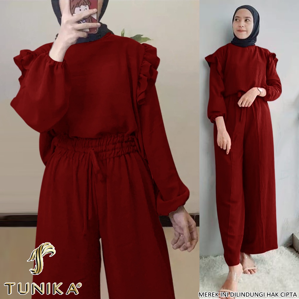 Baju Setelan Wanita Kekinian - One set Wanita - Setelan Tunik - Set Rubas - Tunika-7