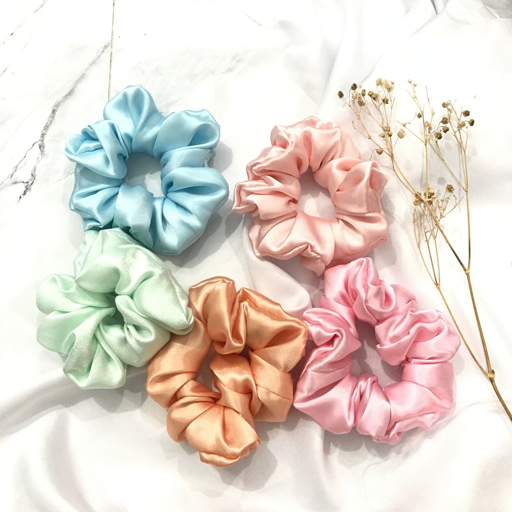 

Satin Pastel Scrunchies Bundle -by Lolico