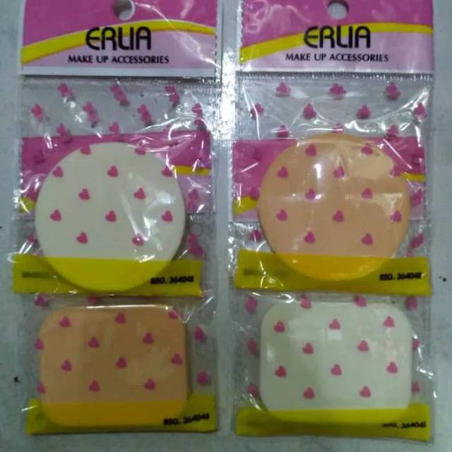 Spons Makeup Spons bedak basah ERLIA kotak &amp; bulat termurah