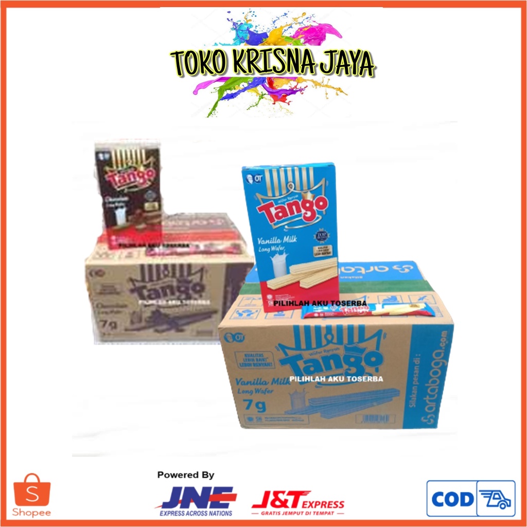

1 DUS TANGO WAFER RASA VANILA | COKELAT | KEJU ISI 12 BOX @1 PACK ISI 20 PCS X 7GR