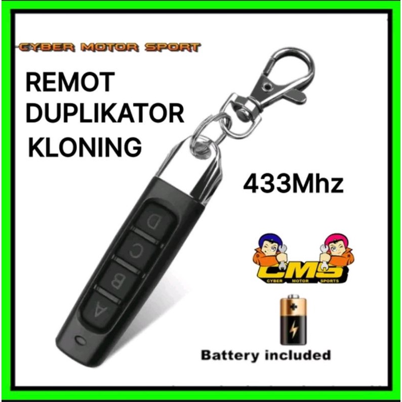 Remot duplikat kloning frekuensi 433Mhz . Remot kontrol pengganti atau duplikat remot lama. mobil mo