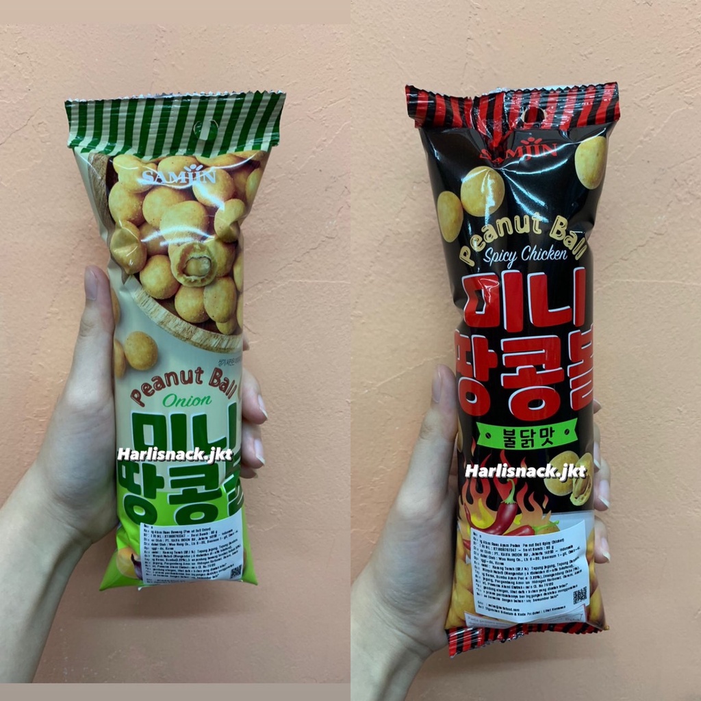 

SAMJIN PEANUT BALL ONION / SPICY CHICKEN NUTS - KACANG KOREA