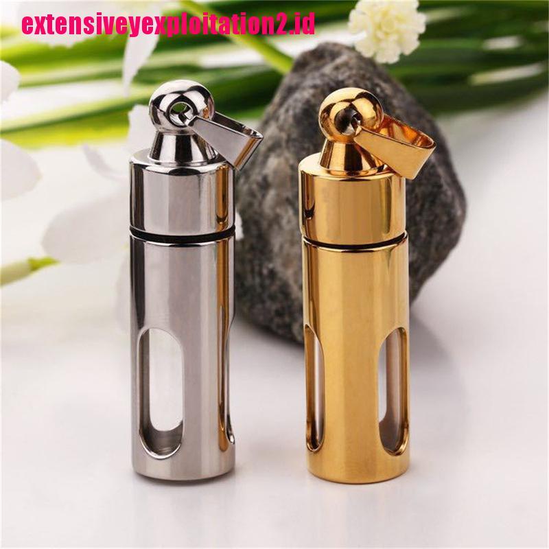 &lt; E2id &amp; &gt; Botol Silinder Penyimpanan Parfum / Kremasi Bahan Titanium