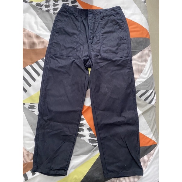 uniqlo gu fatigue pant or baker pant navy