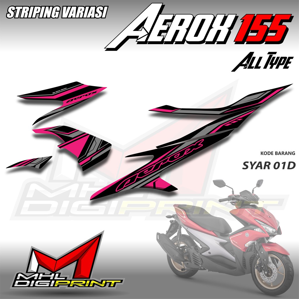 STRIPING VARIASI AEROX 155 ALL TYPE - STIKER AEROX 155 - SYAR 01