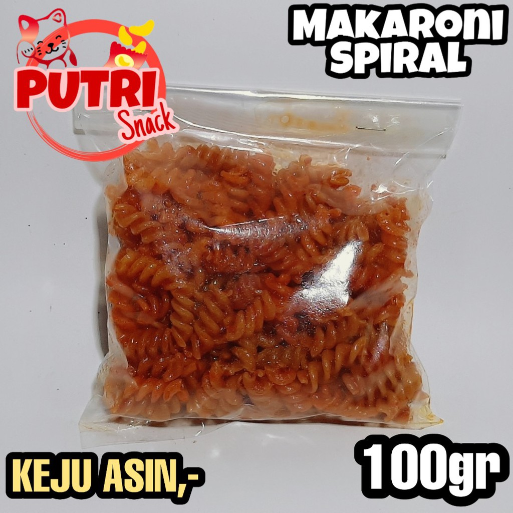 Makaroni Spiral / Makaroni Kriwil / Makaroni Uril 100gr Bumbu Seblak Extra - Khas PUTRI SNACK