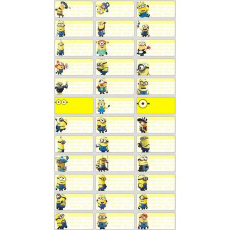 

42 pcs size M sticker nama waterproof BOY