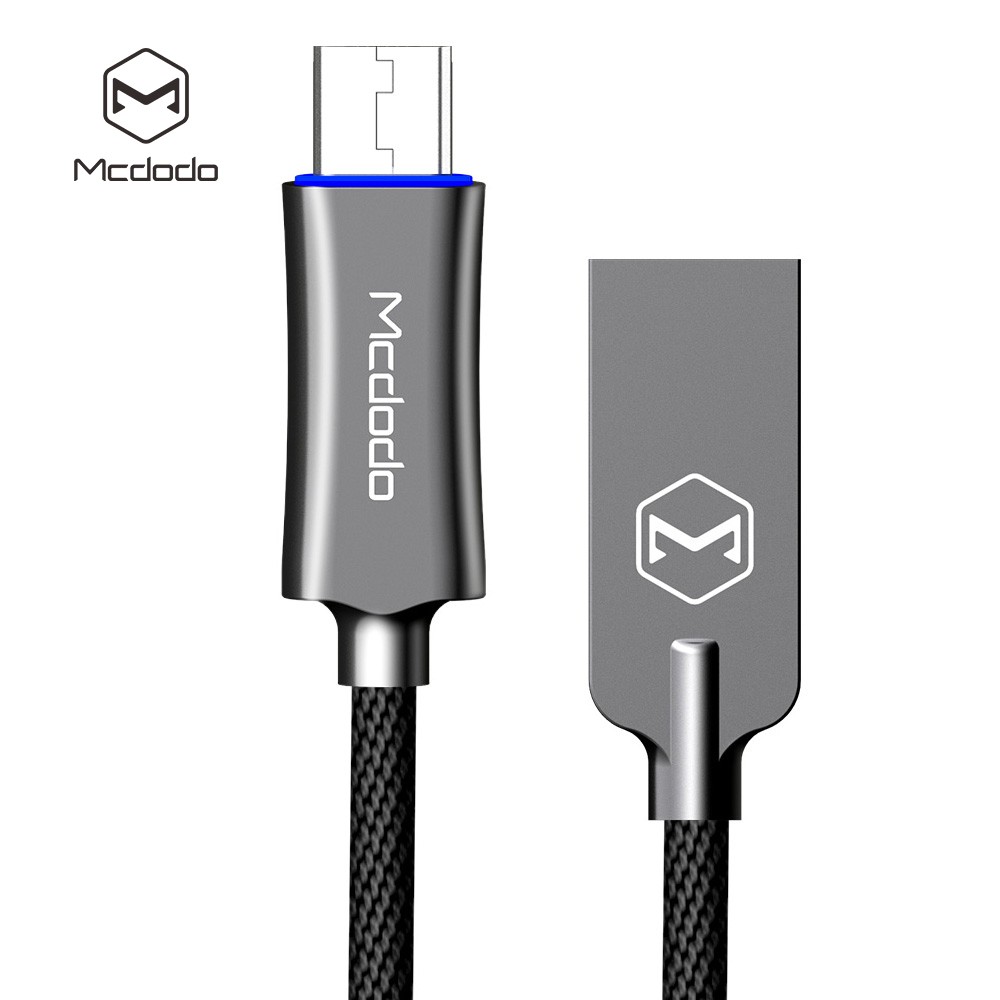 McDodo Auto Disc Micro USB 1 M QC 3.0 - Grey PLUS Lightning To Micro USB Adapter  White