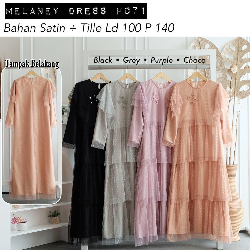 MELANEY DRESS / DRESS LAMARAN / DRESS RAYA / DRESS KONDANGAN / SERAGAMAN