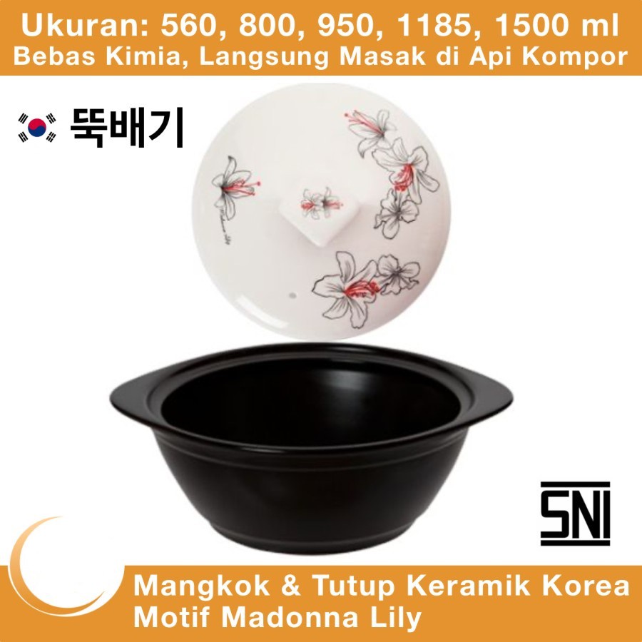 Dong Hwa Ttukbaegi Panci Mangkok Keramik Korea Bibimbap Bowl