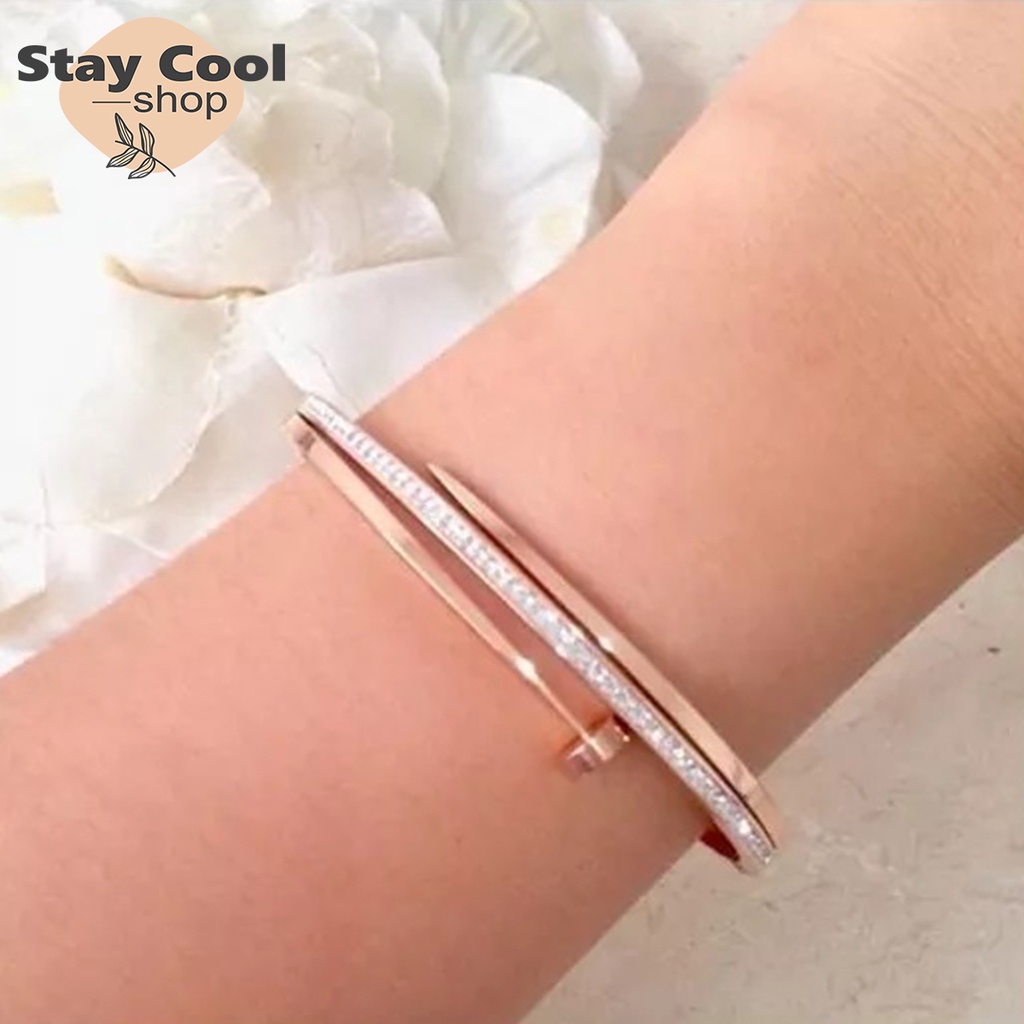 GELANG WANITA ASLI TITANIUM/AKSESORIS WANITA ASLI TITANIUM/PERHIASAN FASHION ASLI TITANIUM