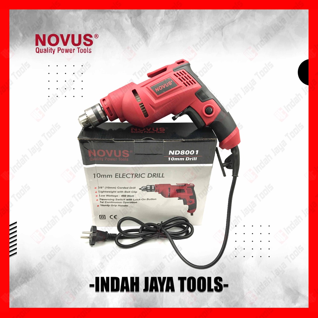 NOVUS Mesin Bor Besi dan Kayu 10 mm - Electric Drill