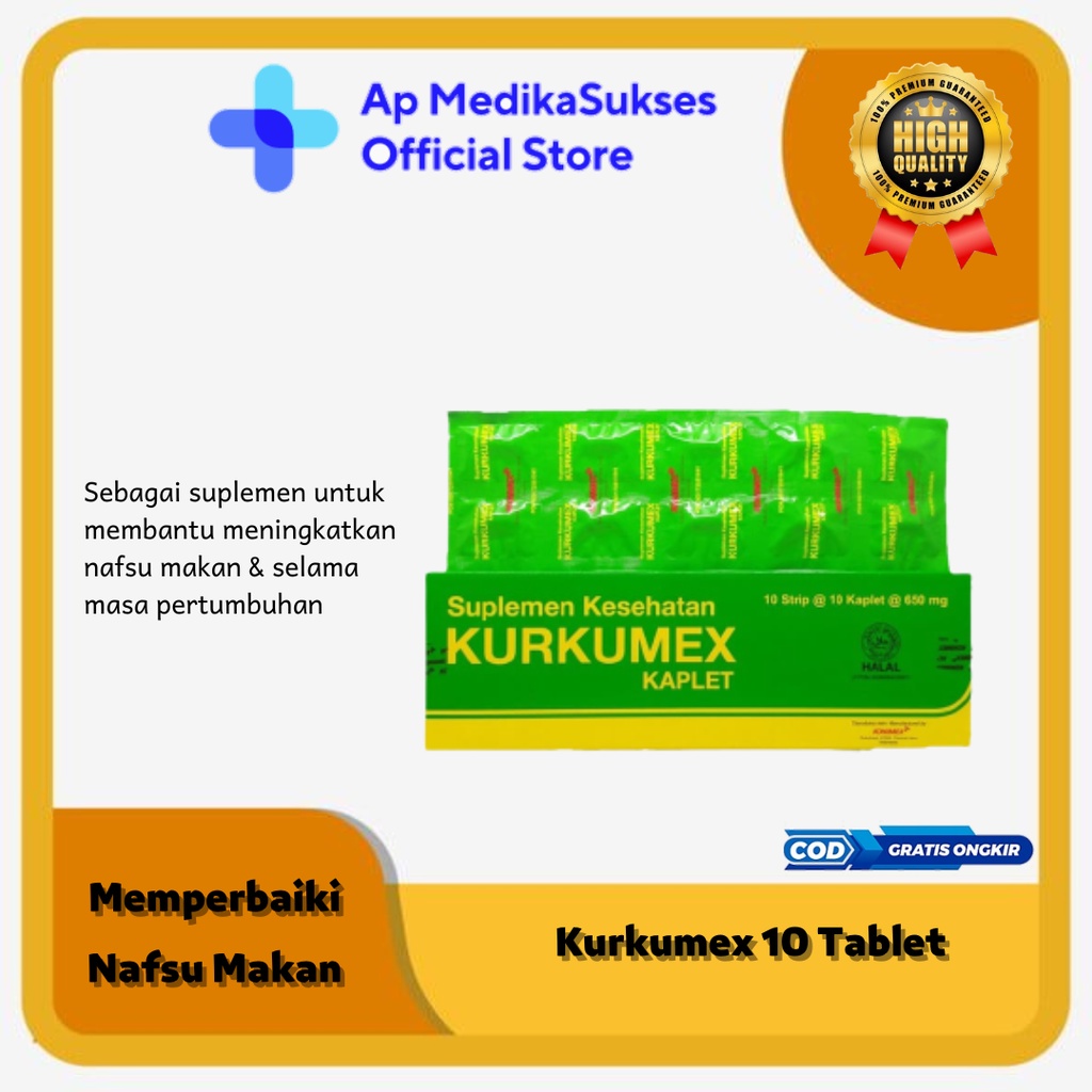Kurkumex Tablet - Vitamin Penambah Nafsu Makan