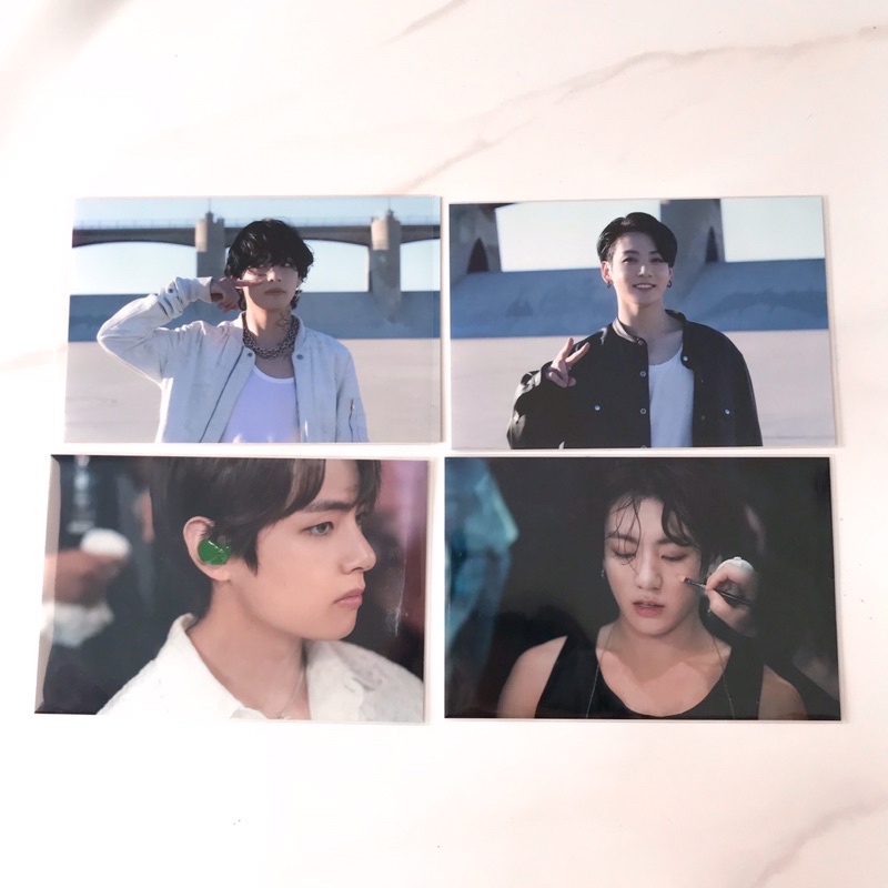 BTS Official Postcard Bluray Memories 2019 2020 Memo 19 20 Taehyung Jungkook 4x6 Photo Photocard
