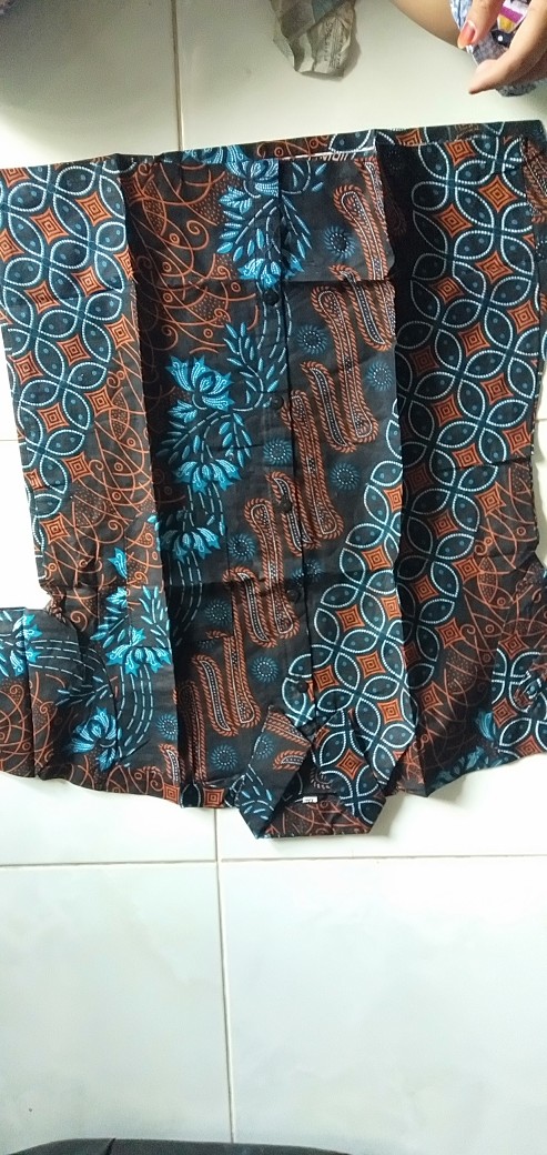 Kemeja Batik Anak Seno Biru Liris Kawung Kemeja Hem Kids Fashion