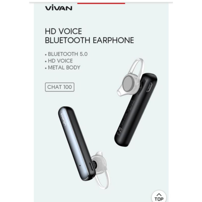 headset bluetooth vivan chat 100