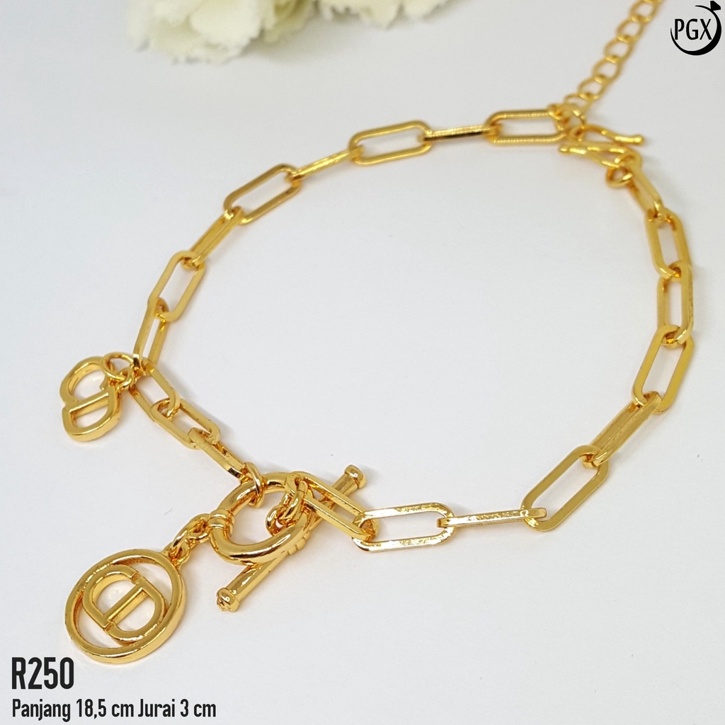 PGX Gelang Tangan Xuping Wanita Perhiasan Lapis Emas Aksesoris Fashion Premium - R250