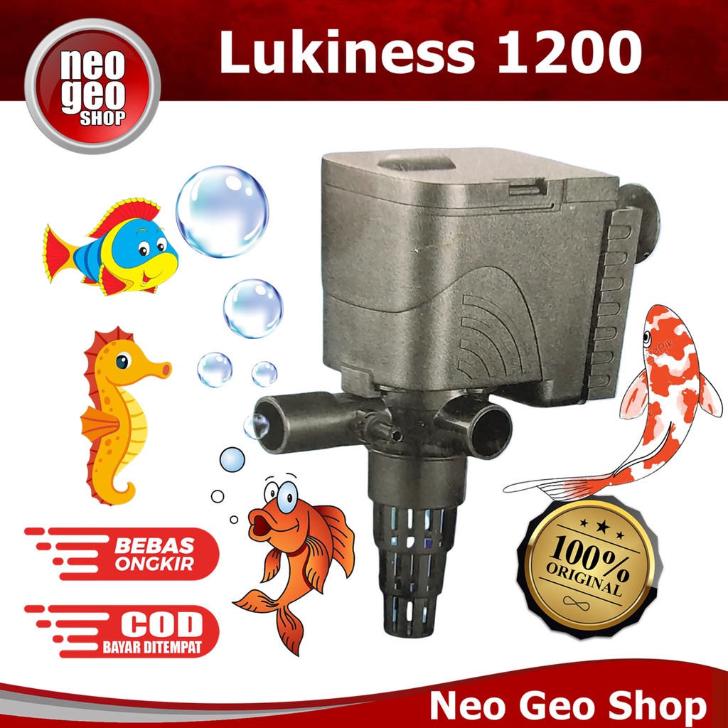 Lukiness 1200 MESIN POMPA AIR CELUP WATERPUMP AQUARIUM AQUASCAPE