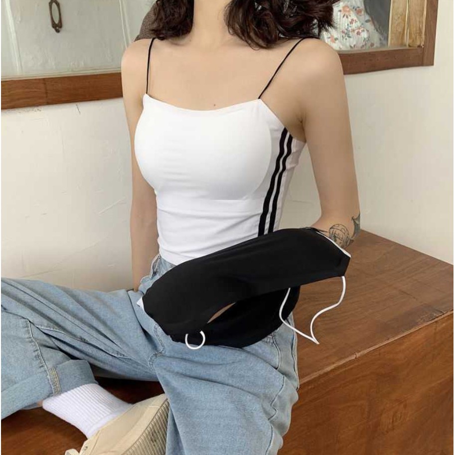 Tanktop seamless wanita pakaian dalam tank top bra cup cewek korea-3