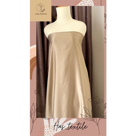 Kain Satin Velvet Premium Warna golden brown Bahan seragam Bahan Furing