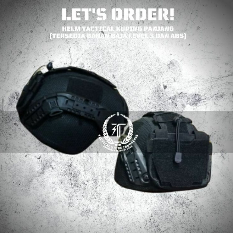 PROMO Helm Balistic Level 3 - Helm Baja / Helm Balistik Anti Peluru - Versi Kuping Panjang