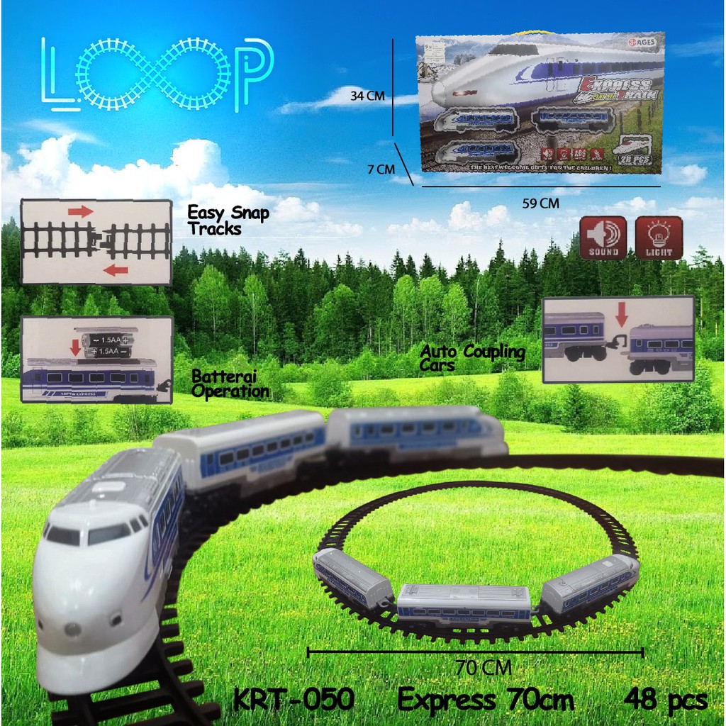 PROMO KRT050 KRT007 Jalur Kereta Api Track Set Express LRT MRT Train