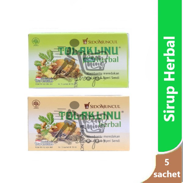 Tolak Linu Herbal & Tolak Linu Herbal Mint Box @ 5 sachet - sirup herbal