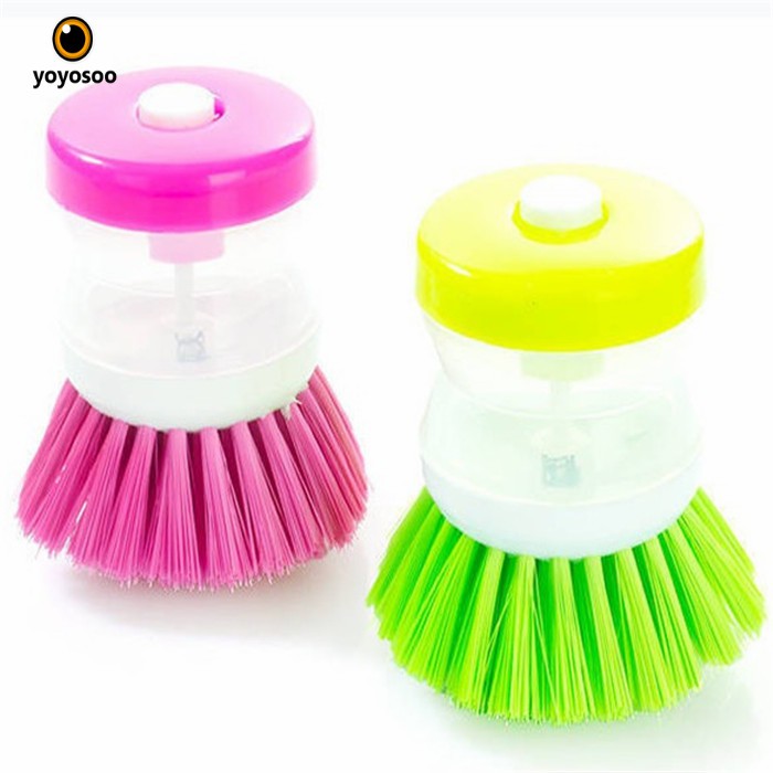 Creative Dish Oil Brush Washing Up Liquid Soap Dispenser Kitchen Utensil Clean Brush-yoyosoo